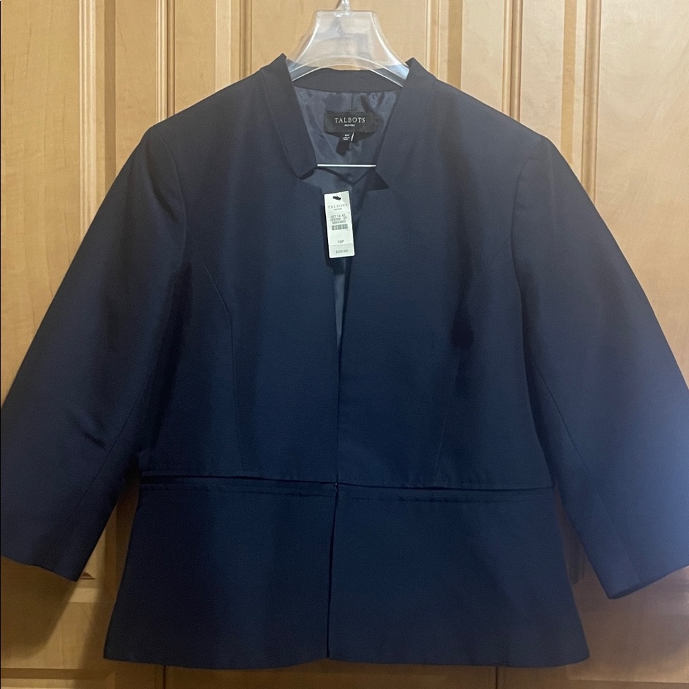 Talbots Petites Women's Elegant Dark Blue Blazer Size 16P